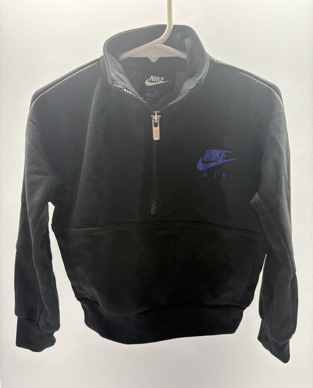 Nike Air Unisex Toddler 2T Half Zip Pullover Jacket Black Polyester Fleece